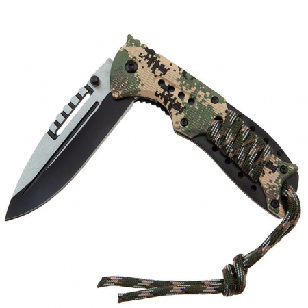 Bricege - Briceag de vanatoare IdeallStore®, Only Comando, otel inoxidabil, 21 cm, camuflaj