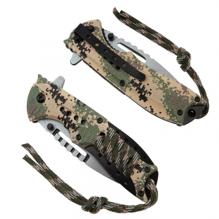 Briceag de vanatoare IdeallStore®, Only Comando, otel inoxidabil, 21 cm, camuflaj [7]
