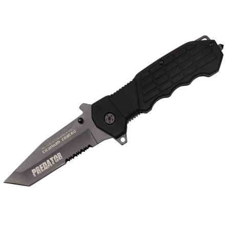 Briceag de vanatoare IdeallStore®, Predator Blade, otel inoxidabil, 22.5 cm, negru, teaca inclusa [1]