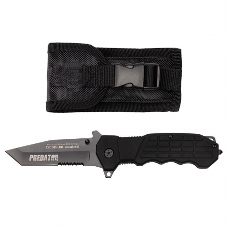 Bricege - Briceag de vanatoare IdeallStore®, Predator Blade, otel inoxidabil, 22.5 cm, negru, teaca inclusa