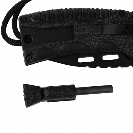 Briceag de vanatoare IdeallStore®, Silent Future, otel inoxidabil, 21 cm, negru [9]