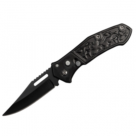 Bricege - Briceag de vanatoare IdeallStore®, Sunshine Blade, otel inoxidabil, 16 cm, negru
