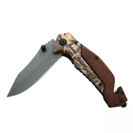 Briceag de vanatoare IdeallStore®, Super Adventure, otel inoxidabil, 20 cm, maro [6]