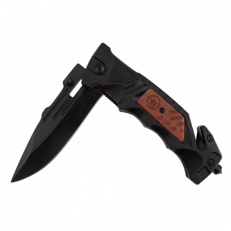 Briceag de vanatoare IdeallStore®, True Blade, otel inoxidabil, 23 cm, negru [6]