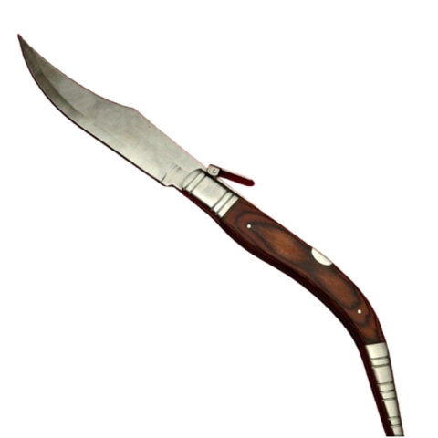 SPORT & TIMP LIBER - Briceag de vanatoare cricket, lamă oțel inoxidabil, maro, 38 cm