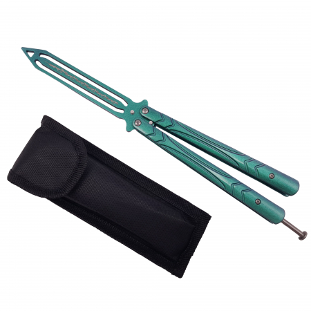 Briceaguri fluture & antrenament - Briceag fluture de antrenament IdeallStore®, Missle Launch, otel inoxidabil, 24.5 cm, verde