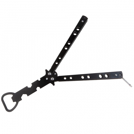Briceaguri fluture & antrenament - Briceag fluture de antrenament IdeallStore, model deschizator capace, At Your Service, negru, 20.5 cm