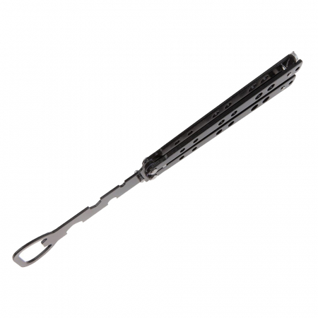 Briceag fluture de antrenament IdeallStore, model deschizator capace, At Your Service, negru, 20.5 cm [4]