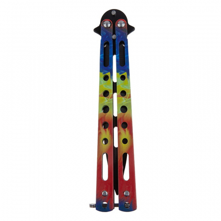 Briceag fluture de antrenament IdeallStore®, Romanian Spirit, otel inoxidabil, 22.5 cm, multicolor [7]