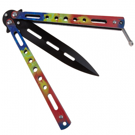 Briceag fluture de antrenament IdeallStore®, Romanian Spirit, otel inoxidabil, 22.5 cm, multicolor [6]