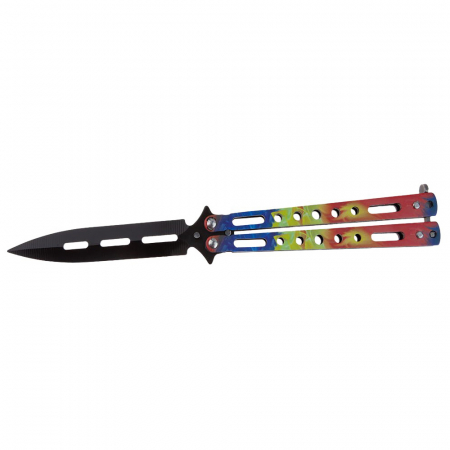 Briceag fluture de antrenament IdeallStore®, Romanian Spirit, otel inoxidabil, 22.5 cm, multicolor [2]