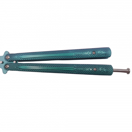 Briceag fluture de antrenament IdeallStore®, Shark Pray, otel inoxidabil, 24 cm, verde [3]