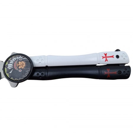 Briceag fluture de vanatoare IdeallStore®, Indian Chief, otel inoxidabil, 22.5 cm, multicolor [2]