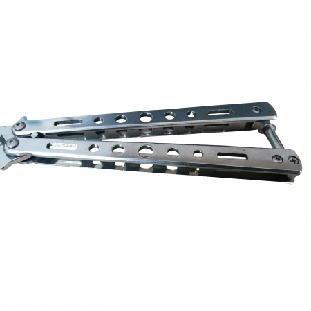Briceag fluture de antrenament, otel inoxidabil, Silver Blade, 22.5 cm, argintiu [2]
