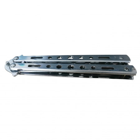 Briceag fluture de antrenament, otel inoxidabil, Silver Blade, 22.5 cm, argintiu [4]