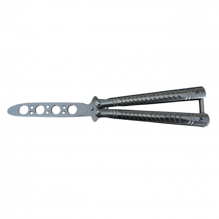 Briceaguri fluture & antrenament - Briceag fluture antrenament, otel inoxidabil, Bullet Blade, 22 cm, argintiu