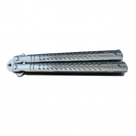 Briceag fluture antrenament, otel inoxidabil, Bullet Blade, 22 cm, argintiu [4]