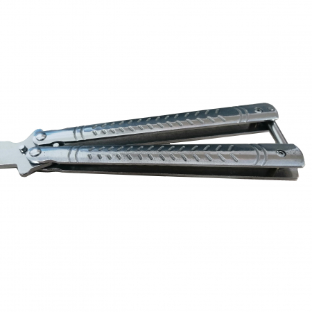 Briceag fluture antrenament, otel inoxidabil, Bullet Blade, 22 cm, argintiu [2]