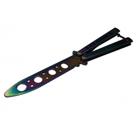 Briceag fluture IdeallStore®, Rainbow Clash, antrenament, 22 cm [2]