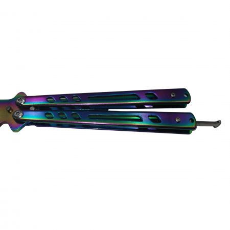 Briceag fluture IdeallStore®, Rainbow Clash, antrenament, 22 cm [3]