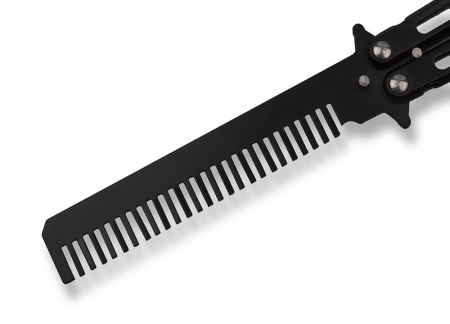 Briceag fluture, tip pieptan, Black Comb, 22 cm, negru [1]