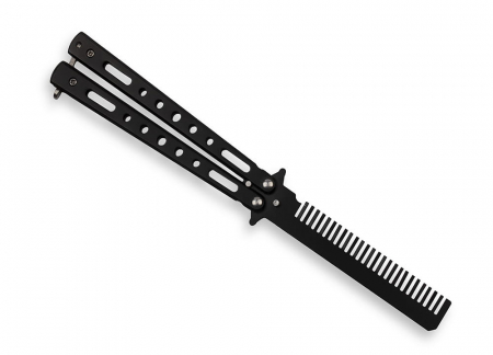 Briceag fluture, tip pieptan, Black Comb, 22 cm, negru [3]