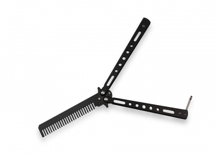 Briceag fluture, tip pieptan, Black Comb, 22 cm, negru [4]