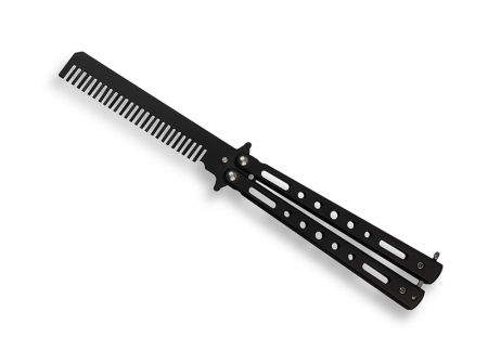 Briceag fluture, tip pieptan, Black Comb, 22 cm, negru [5]