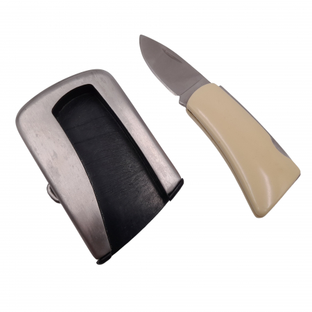 SPORT & TIMP LIBER - Briceag in catarama IdeallStore®, Howdy Partner, otel inoxidabil, 7 cm, argintiu