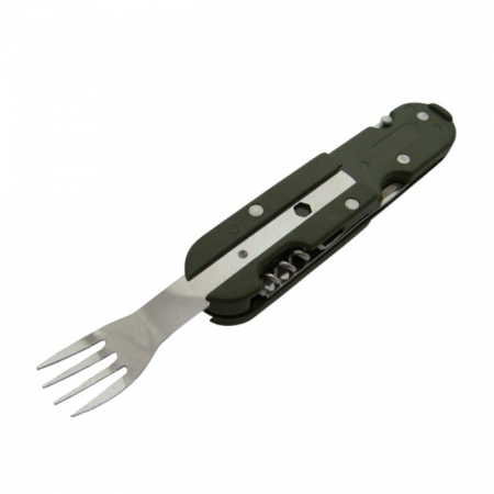 Briceag multifunctional IdeallStore®, Outdoor Legion, otel inoxidabil, 6 functii, kaki, 20 cm [2]