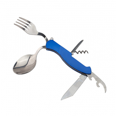 SPORT & TIMP LIBER - Briceag multifunctional IdeallStore®, True Outdoor, otel inoxidabil, 6 functii, 19.5 cm, albastru