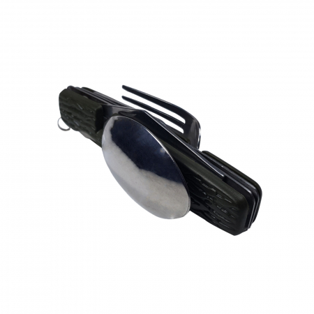 Accesori camping & drumetii - Briceag multifunctional pentru camping IdeallStore®, otel inoxidabil, 20 cm, negru