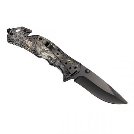 Briceag salvare , IdeallStore®, Fantasy Wolf, 21 cm, Otel inoxidabil [5]