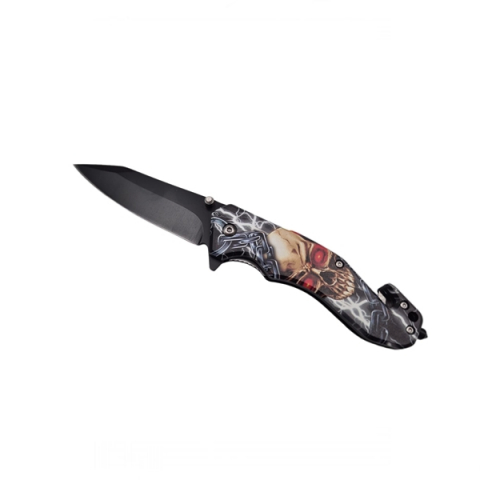 Briceag semi-automat, IdeallStore®, Skull Head, dispozitiv spart geam, 20 cm [5]