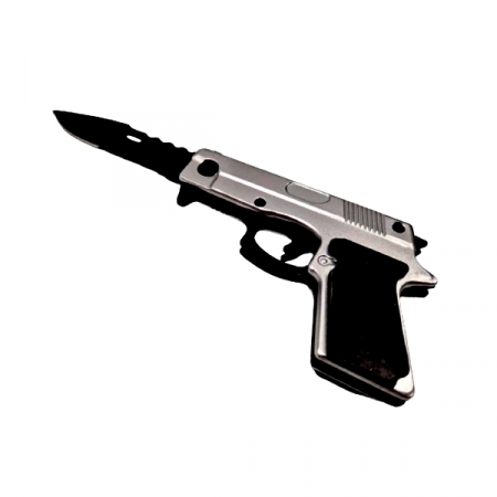 Briceag tip pistol, IdeallStore®, 18 cm, argintiu [3]