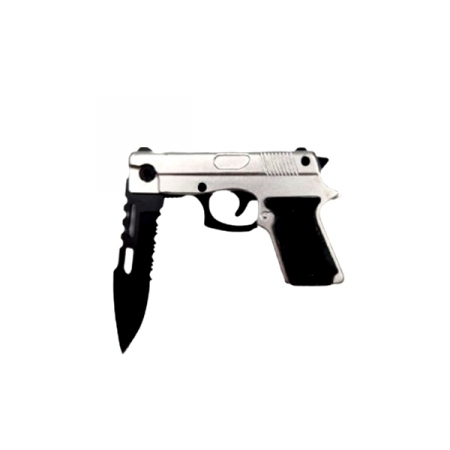 Briceag tip pistol, IdeallStore®, 18 cm, argintiu [1]