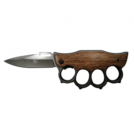 SPORT & TIMP LIBER - Briceag tip pumnal de vanatoare IdeallStore®, Nature Call, maner lemn, 21 cm, maro