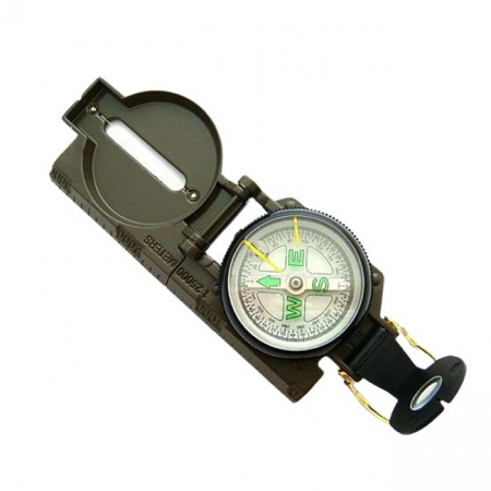 Accesori camping & drumetii - Busola metalica IdeallStore®, World Seeker, 17 cm, lupa inclusa, verde