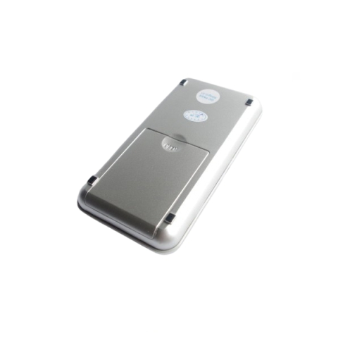 Cantar digital de buzunar IdeallStore®, True Weight, afisaj LCD, protectie plastic, 12 cm, 200g maxim, argintiuv [1]