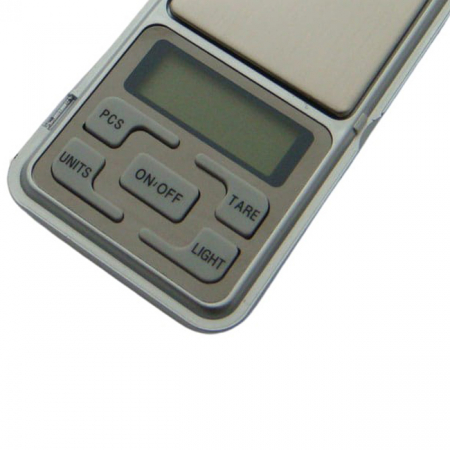 Cantar digital de buzunar IdeallStore®, True Weight, afisaj LCD, protectie plastic, 12 cm, 200g maxim, argintiuv [5]