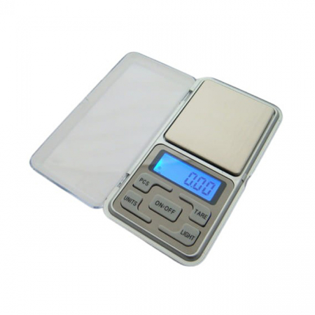 Cantare electronice comerciale - Cantar digital de buzunar IdeallStore®, True Weight, afisaj LCD, protectie plastic, 12 cm, 200g maxim, argintiuv