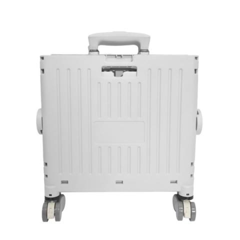 Carucior pliabil, sistem blocare, maner extensibil, capac retractabil, 30L, 38x32.5x39 cm, Alb [2]