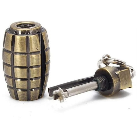 Accesori camping & drumetii - Chibrit Permanent Metalic tip Amnar cu Breloc DEPOX®, Reincarcabil, Aprinzator pentru Camping si Outdoor, Rezistent la Vant, Auriu