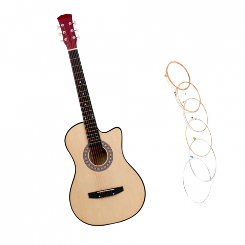 Chitare clasice - Chitara clasa din lemn 95 cm, Cutaway, natur, corzi incluse