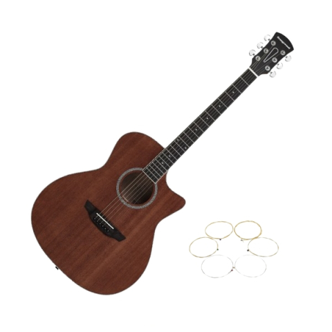 Chitare clasice - Chitara clasica din lemn 4/4, set de corzi aurii inclus,  95 cm