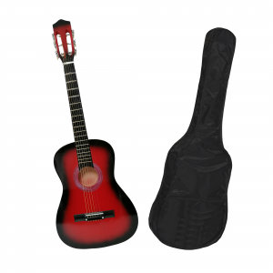 Chitare clasice - Chitara clasica din lemn 95 cm, clasic red, husa nylon cadou