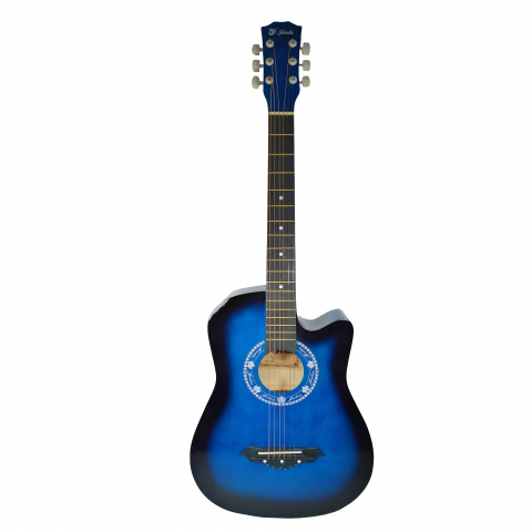 INSTRUMENTE MUZICALE - Chitara clasica din lemn 95 cm, Cutaway Country Blue