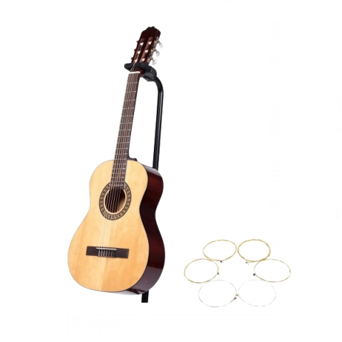 Chitare clasice - Chitara clasica din lemn 95 cm, IdeallStore®, set de corzi incluse, clasic natur