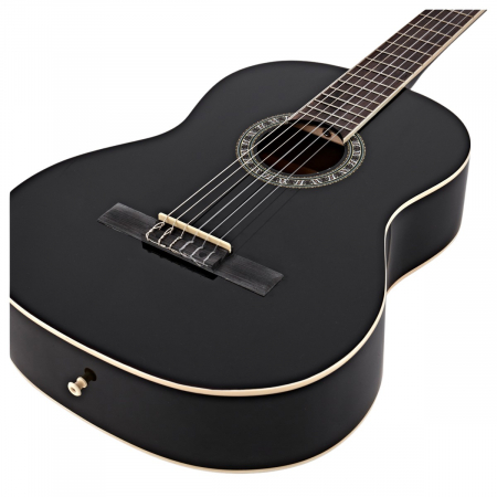Chitara clasica IdeallStore®, 104 cm, Black Raven, lemn, model clasic, negru, husa inclusa [3]