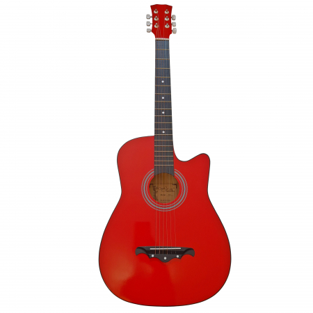 INSTRUMENTE MUZICALE - Chitara clasica din lemn IdeallStore®, Red Raven, 95 cm, model Cutaway, rosie